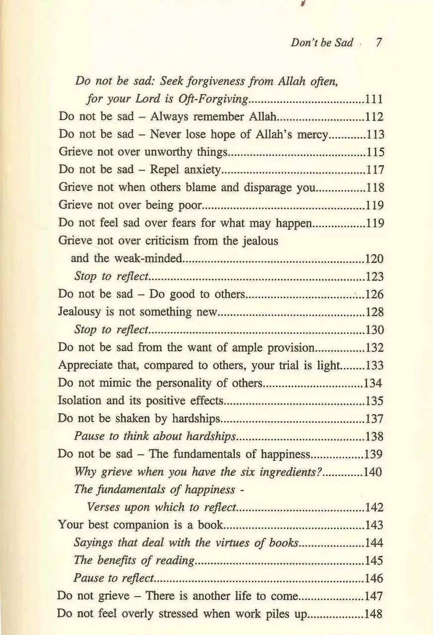 Do not Be Sad: Getting Rid of Sadness and Discovering Joy - Darussalam