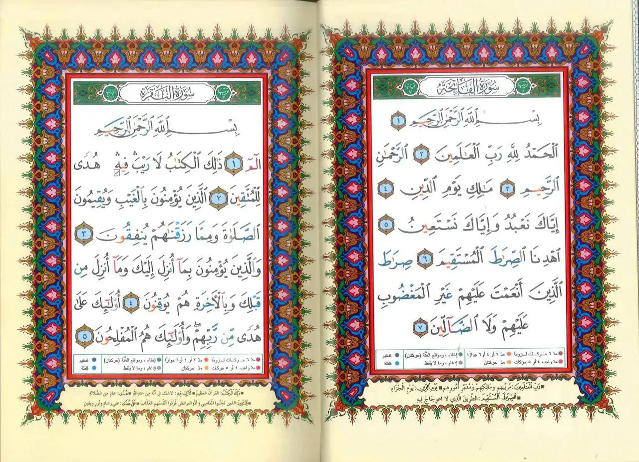 Tajweed Quran - Color coded Arabic only Large 17x24cm DM Delux - Darussalam