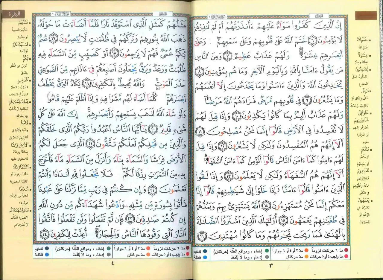 Tajweed Quran - Color coded Arabic only Large 17x24cm DM Delux - Darussalam
