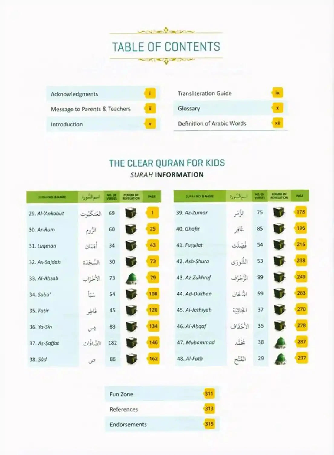The Clear Quran Tafsir for Kids Surahs ( 29_48 ) with Arabic Text - Darussalam