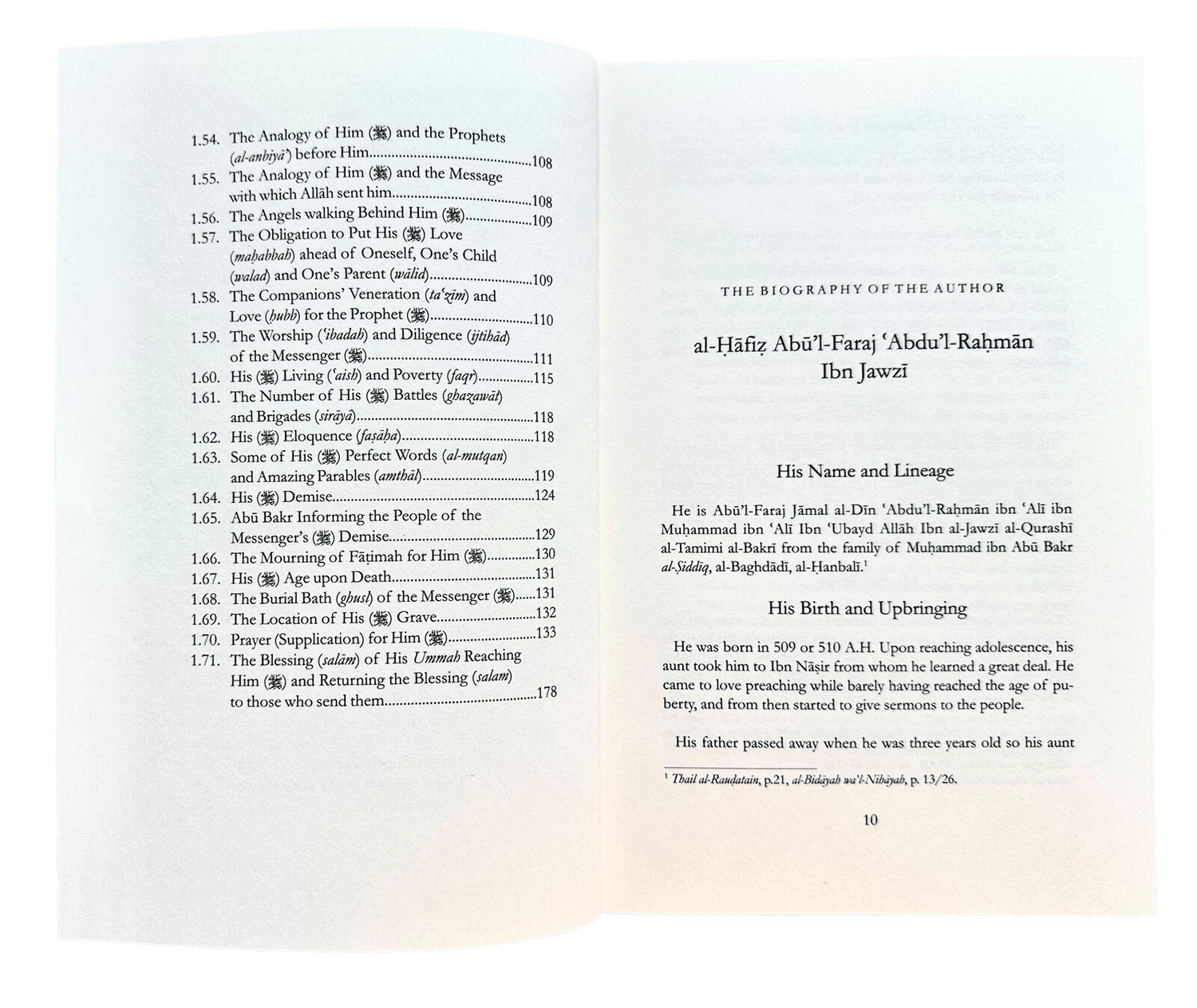 THE ILLUSTRIOUS LIFE OF MUHAMMAD (PEACE & BLESSINGS BE UPON HIM) BY IMAM IBN al JAWZI (D. 597H) - Darussalam